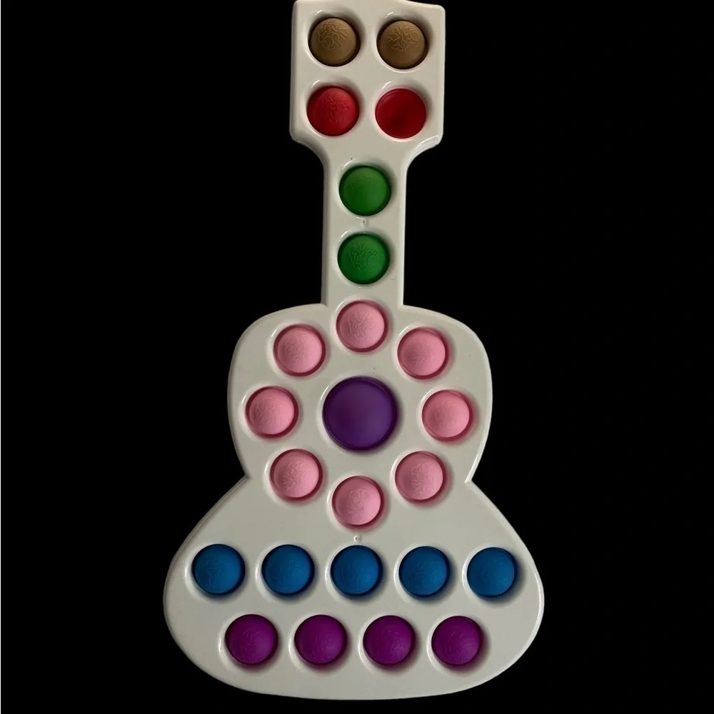 pop it Guitar shape hard case fidget spinner toy